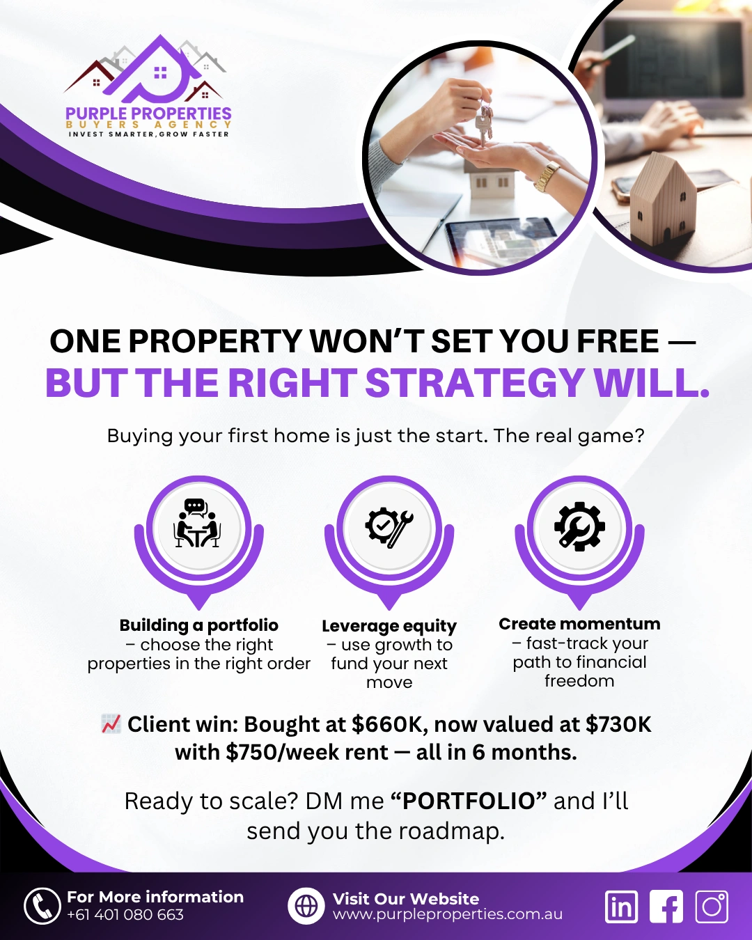 Purple Properties campaign poster